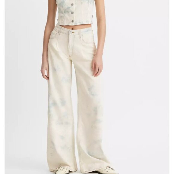 Levi's Premium Baggy Dad Wide Leg Women's Jeans 29x32 Maybe Blue - Light Wash - Picture 5 of 7